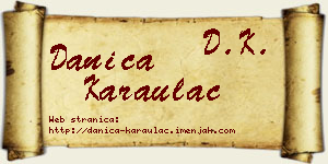 Danica Karaulac vizit kartica